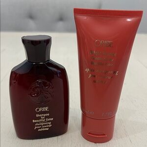 Oribe Shampoo for Beautiful Color AND Bright Blonde Conditioner - Travel Size